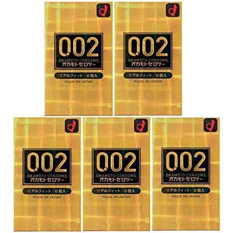 オカモト ゼロツー 0.02ミリ リアルフィット 6個入り　5箱