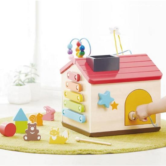 エドインター　ようこそ！森のわくわくハウス　色々遊べる木製玩具　森の遊び道具