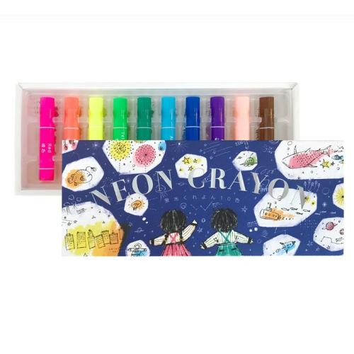 コクヨ　蛍光くれよん　10色セット  KE-AC30