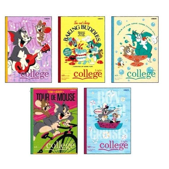 限定　日本ノート　collegeノート6.5ｍｍ罫　トムとジェリーRETORO(軽量紙）　5冊パック...