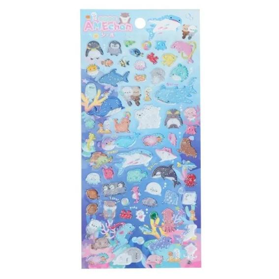 クーリア正規品　ラメあめちゃんシール　うみのいきもの　