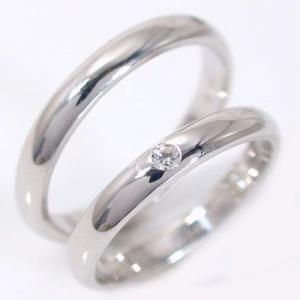 ホワイトゴールド ダイヤモンド 結婚指輪 マリッジリング ペアリング ペア 2本セット K10wg 指輪 ダイヤ 0.05ct 甲丸 ストレートライン｜ma38