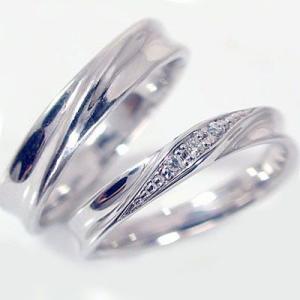 ホワイトゴールド ダイヤモンド 結婚指輪 マリッジリング ペアリング ペア 2本セット K10wg 指輪 ダイヤ 0.04ct｜ma38