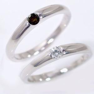 ダイヤモンド ホワイトゴールド ペアリング 結婚指輪 マリッジリング ペア 2本セット K18wg 指輪 ダイヤ ブラックダイヤ 0.1ct｜ma38