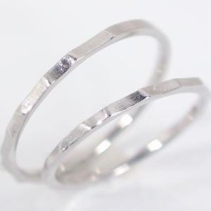 ホワイトゴールド 結婚指輪 ペアリング ペア 2本セット K18wg マリッジリング 指輪