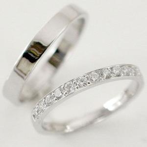 ホワイトゴールド ダイヤモンド 結婚指輪 ペアリング マリッジリング ペア 2本セット K10wg ダイヤ 0.23ct｜ma38