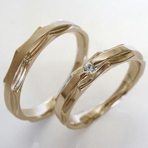 ダイヤモンド ピンクゴールドk10 ペアリング 2本セット 結婚指輪 マリッジリング K10pg ダイヤ 0.03ct｜ma38