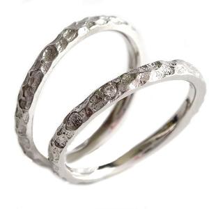 プラチナ ペアリング ダイヤモンド 結婚指輪 マリッジリング 2本セット Pt900｜ma38