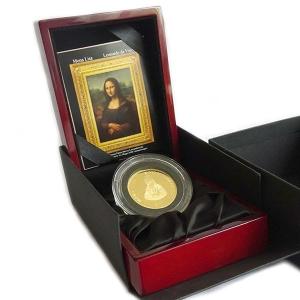限定 純金 コイン モナ・リザ エリザベス女王 イギリス 金貨  1/2オンス リバーシブル ケース付