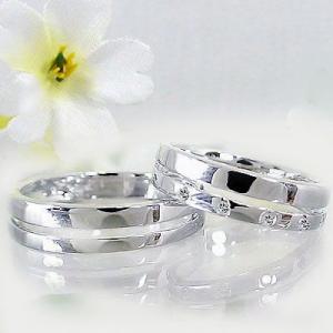 プラチナ ダイヤモンド ペアリング 結婚指輪 マリッジリング Pt900 指輪 ダイヤ 0.06ct ペア 2本セット｜ma38