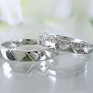 ダイヤモンド プラチナ 結婚指輪 ペアリング マリッジリング ペア 2本セット Pt900 指輪 ダイヤ 0.1ct｜ma38