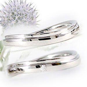 ダイヤモンド ホワイトゴールド ペアリング 結婚指輪 マリッジリング 2本セット K18wg 指輪 ダイヤ 0.01ct｜ma38