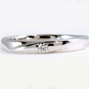 指輪 ダイヤモンド ピンキーリング ホワイトゴールドk18 K18wg ダイヤ 0.02ct｜ma38
