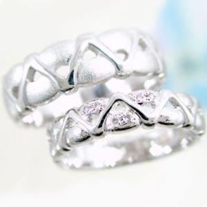 プラチナ ダイヤモンド 結婚指輪 ペアリング 幅広 マリッジリング ペア 2本セット Pt900 指輪 ダイヤ 0.05ct｜ma38