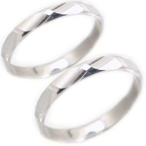 プラチナ 結婚指輪 ダイヤカット ペアリング マリッジリング ペア 2本セット Pt900 指輪｜ma38