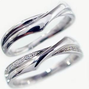 ダイヤモンド ホワイトゴールド ペアリング 結婚指輪 マリッジリング 2本セット K10wg 指輪 ダイヤ 0.08ct｜ma38