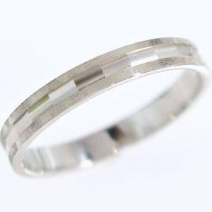 ホワイトゴールド 結婚指輪 マリッジリング ダイヤカット ペアリング K10wg 指輪