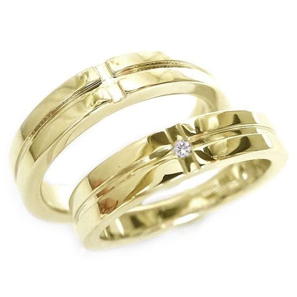 幅広 クロス 結婚指輪 マリッジリング シルバー ペアリング ダイヤモンド ペア2本セット SV92...