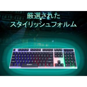 ゲーミングキーボード テンキー付き 有線 黒 ...の詳細画像4