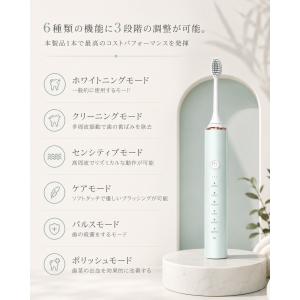 電動歯ブラシ 本体+替えブラシ4本セット 音波...の詳細画像5