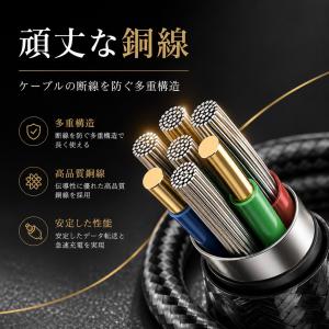 ライトニングケーブル iPhone 2m 3本...の詳細画像3