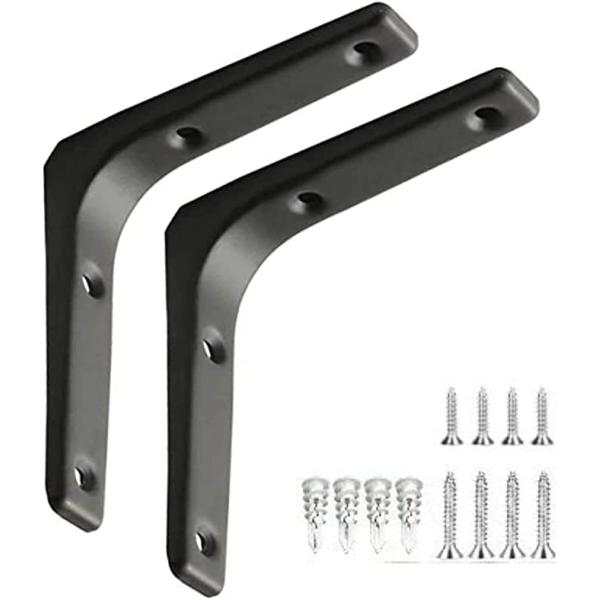 棚受け金具300mm×250mm×30mm　ブラック 2本セット アイアンブランケット【付属品】ボー...