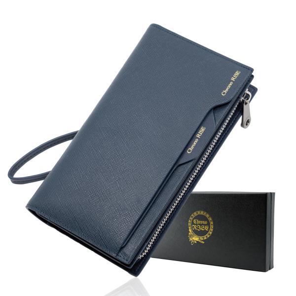 ブランド メンズ高級革財布 収納力 ギフト 長財布 カード26枚収納 大容量【付属品】 高級財布ケー...