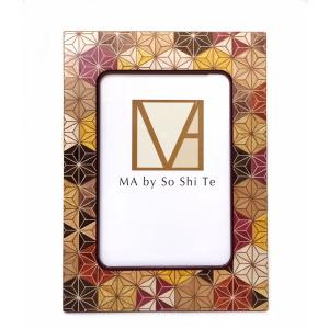 箱根寄木細工の麻の葉亀甲柄フォトフレーム