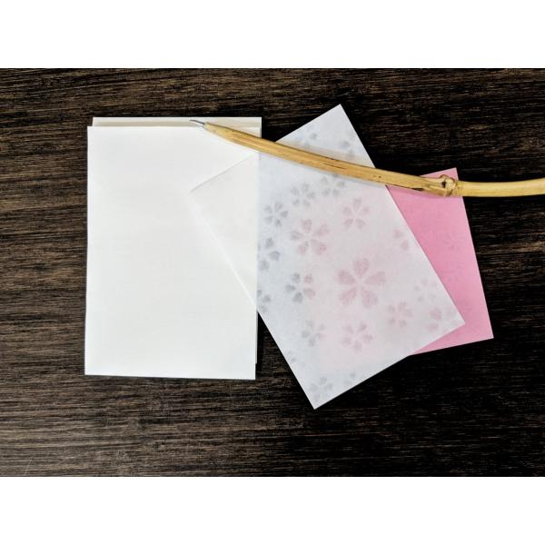 越前和紙 透かし和紙メモ 桜