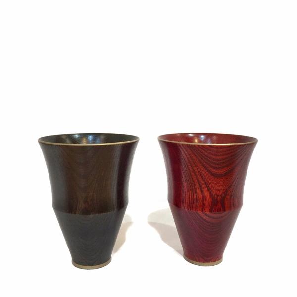 木製のグラス 拭き漆 一口ビアグラス 凛 日本製