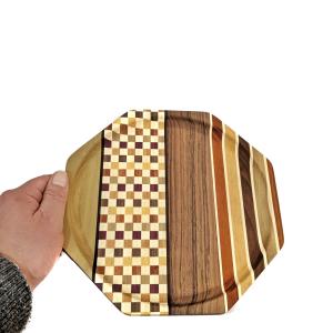 無垢の箱根寄木細工の八寸盆 八角の詳細画像1