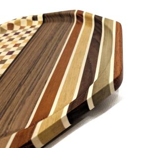 無垢の箱根寄木細工の八寸盆 八角の詳細画像2