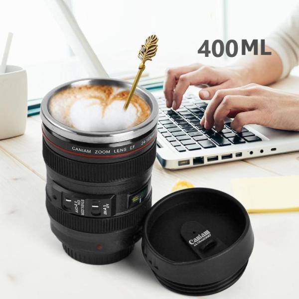 ステンレス マグ コーヒー カップ 蓋つき カメラレンズ風 EF24-105mm