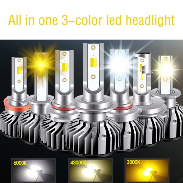LED フォグ ヘッドライト 2個セット 黄色 3000K 白 6000K 電球色 4300K 3色...