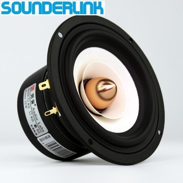 オーディオラボトップエンド2 ピース sounderlink  4インチフルレンジモニター スピーカ...