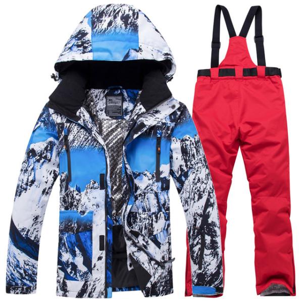 スキースーツ 男性用 防風 防水 スポーツジャケットとパンツ スキー用具 スノーボードジャケット