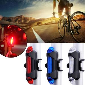 LED 自転車サイクリング防水テールライト 複数のモード 省エネ USB充電式 バイクリア 警告灯 赤/青/白｜mabikara