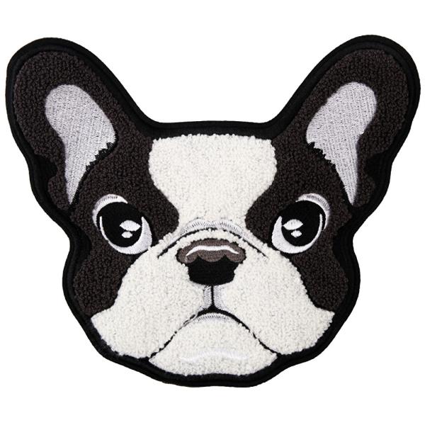 フレンチブルドッグ ワッペン 刺繍 アップリケ 大きいサイズ 可愛い 犬 キャラクター 動物 アニマ...