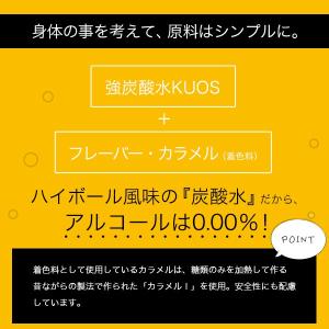強炭酸水 クオス ハイボールフレーバー 500...の詳細画像4