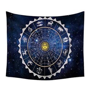 フェリモア タペストリー 壁掛け ホロスコープ 星座 自然 タロット 占い 太陽 クロス 大判 装飾