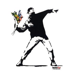 バンクシー ステッカー シール パソコン ウォールステッカー おしゃれ かっこいい スーツケース インテリア アウトドア 車 Banksy Flower Bomber サイズxl Sc Bnk001xl Gen U S Junkyard 通販 Yahoo ショッピング