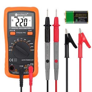 Neoteck デジタルマルチメーター 電圧 電流 抵抗 導通チェック 周波数 ダイオード コンデンップ付き 日本語説明書付き 電池付き