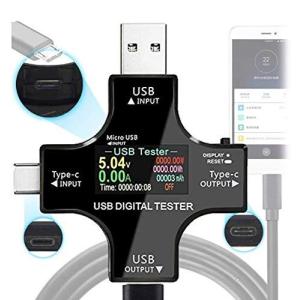 USB CメーターテスターType-C USBマルチメーターテスター現在の電力容量AMP電圧充電器負荷インピーダンスPDデジタル温度テスターUSB電圧 USBマルチメーターテスター現在の電力容量AMP電圧充電器負ィスプレイQC2.0 