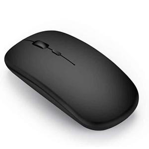 マウス ワイヤレス 2.4G 充電式 静音 超薄型 持ち運び便利 1600DPI Mac/Windows/Surface/Linux対応