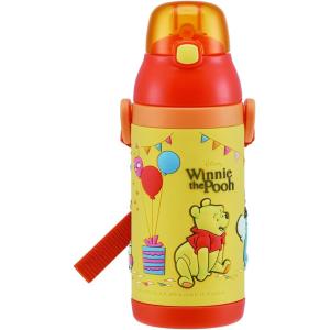 スケーター くまのプーさん 3Dワンプッシュボトル 380ml ワンタッチ水筒 保冷