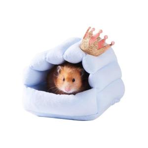 moin moin ゴールデン ハムスター キンクマ 鳥 インコ ペット 小動物 ハウス ベッド 家 小屋 寝床 隠れ家寒 秋冬 ビスケット ワンポイント モチーフ 2312rh104の商品画像