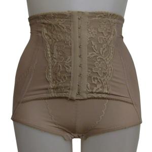 ウエストニッパー付きハイウェストガードル　ベージュ　ボディシェイパー　L　大き目　p30-zk16