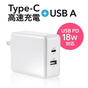 USB PD充電器(iPad Pro 11インチ/iPad Pro 12.9インチ充電器・ PD最大18W・Type Cポート/2.4Aポート搭載・コンパクト・小型・合計最大30W)