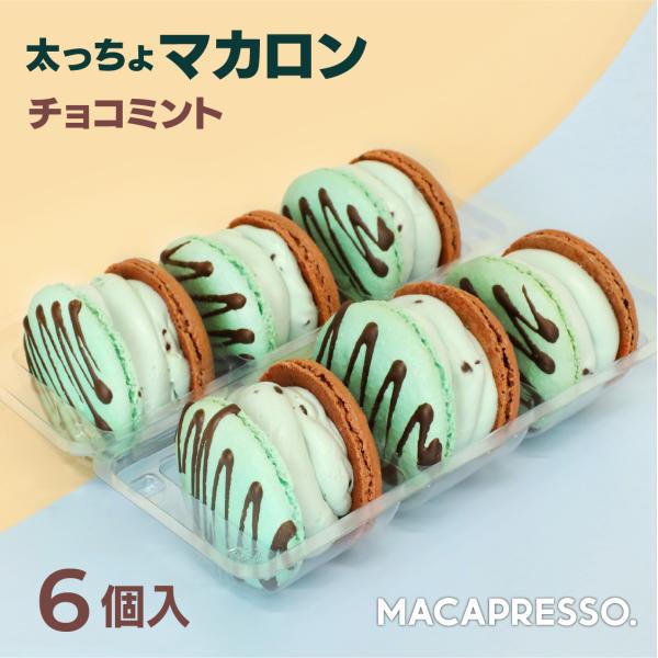 太っちょマカロン MACAPRESSO チョコミント 6個セット 母の日 トゥンカロン マカロン 韓...