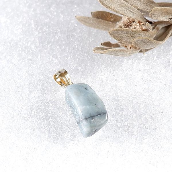 〜国産鉱物〜　糸魚川産　翡翠のペンダント　ｋ14GF　チェーン付き　天然石アクセサリー　一点物   ...